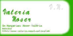 valeria moser business card